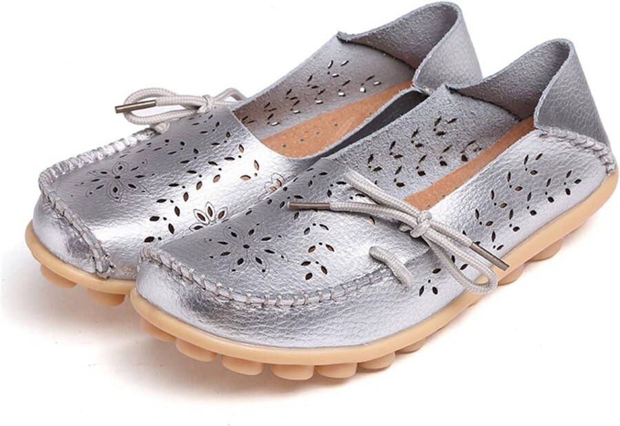Vrouwen Leren Mocassins Comfortabele Loafers Plat Schoenen Slip On Rijden Casual