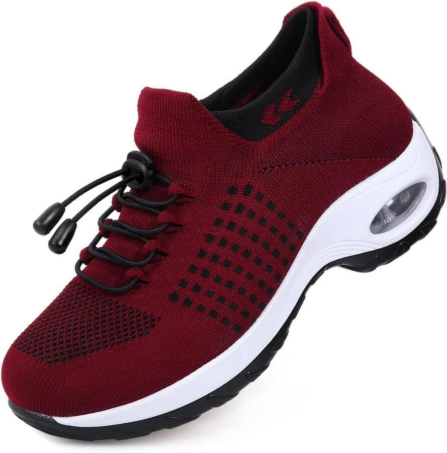 Vrouwen Mesh Sneakers met Dikke Zool Lichtgewicht Comfortabele Wandelschoenen Ademend Casual Model