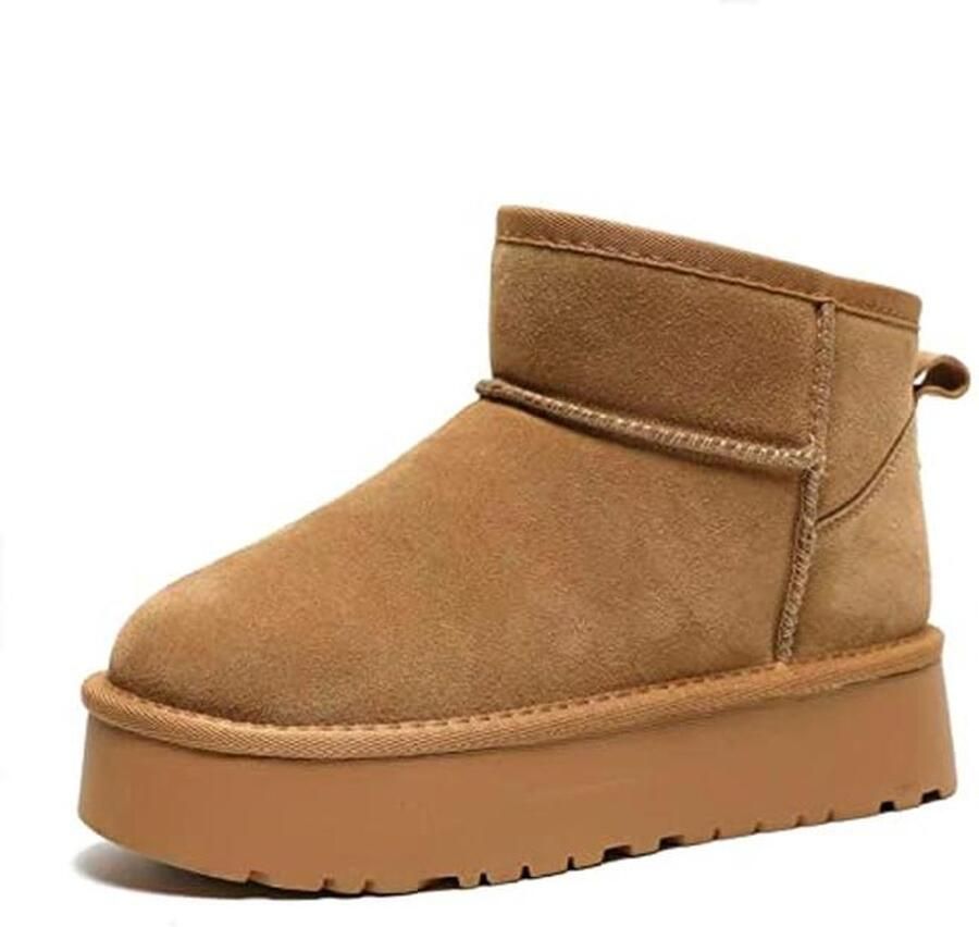 Vrouwen Platform Sneeuwlaarzen Waterdichte Shearling Winterlaarzen