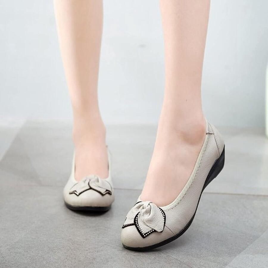 Vrouwen Platte Loafer Dames Comfy Grijs Casual Slider Lage Wedge Heel Wandelschoenen Geschikt voor