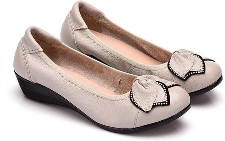 Vrouwen Platte Loafer Dames Comfy Grijs Casual Slider Lage Wedge Heel Wandelschoenen Geschikt voor - Foto 1