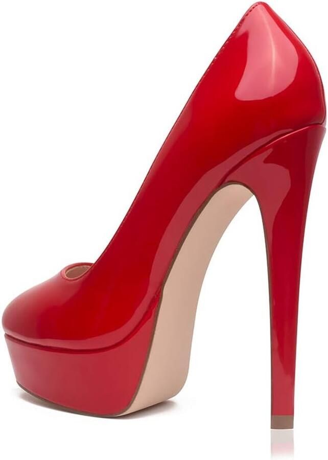 Vrouwen Stiletto Platform Hof Schoenen Sexy Slip op Hoge Hak Pumps 5 In Jurk Bruiloft Feest Prom Schoenen