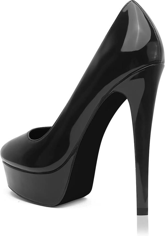 Vrouwen Stiletto Platform Hof Schoenen Sexy Slip op Hoge Hak Pumps 5 In Jurk Bruiloft Feest Prom Schoenen