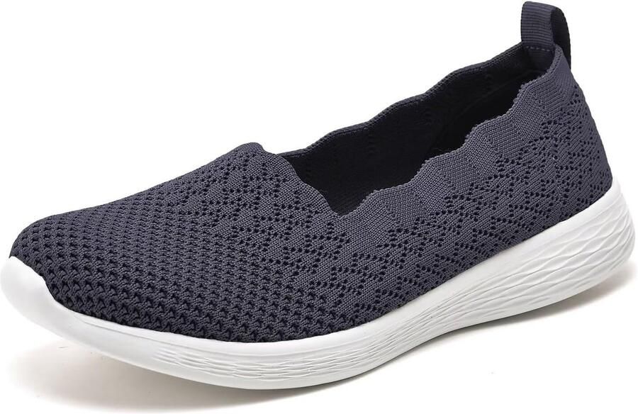 Vrouwen wandelschoenen Lichtgewicht Knit Slip op Mesh Comfortabele Barefoot Minimalistische Sneakers