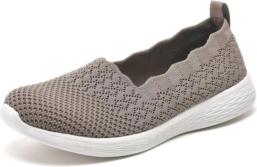 Vrouwen wandelschoenen Lichtgewicht Knit Slip op Mesh Comfortabele Barefoot Minimalistische Sneakers