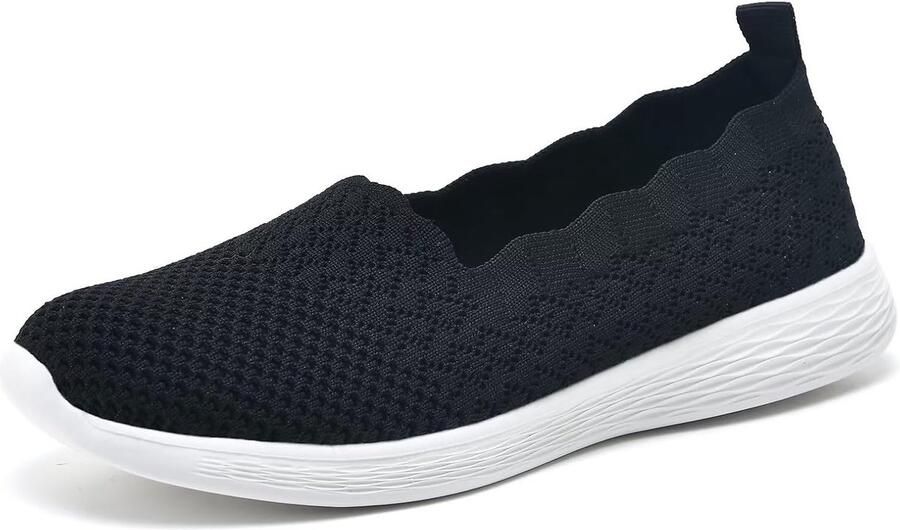 Vrouwen wandelschoenen Lichtgewicht Knit Slip op Mesh Comfortabele Barefoot Minimalistische Sneakers