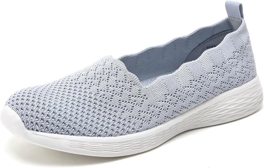 Vrouwen wandelschoenen Lichtgewicht Knit Slip op Mesh Comfortabele Barefoot Minimalistische Sneakers