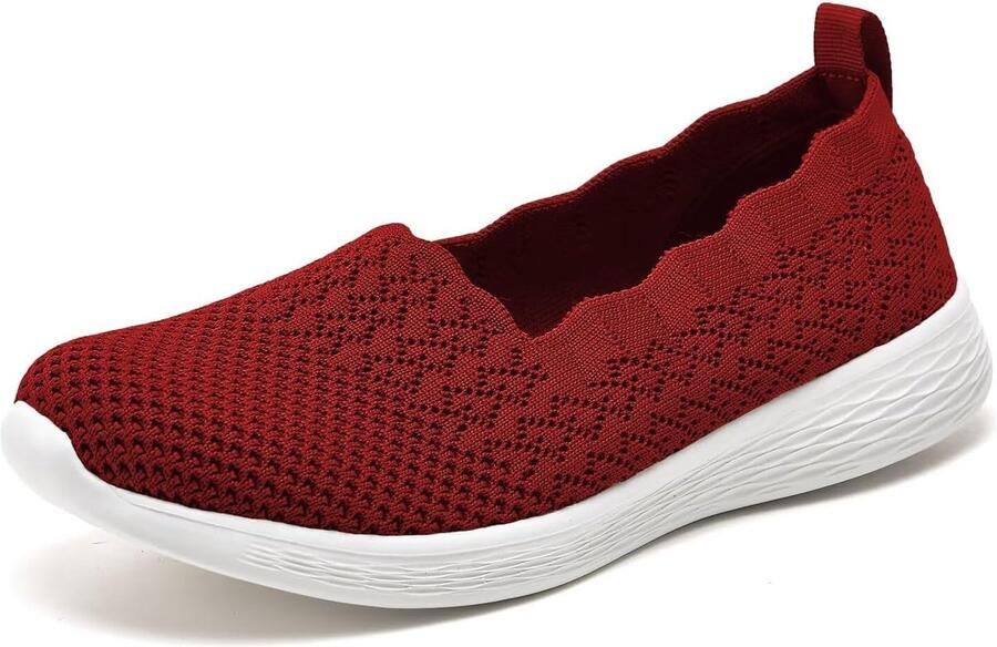 Vrouwen wandelschoenen Lichtgewicht Knit Slip op Mesh Comfortabele Barefoot Minimalistische Sneakers