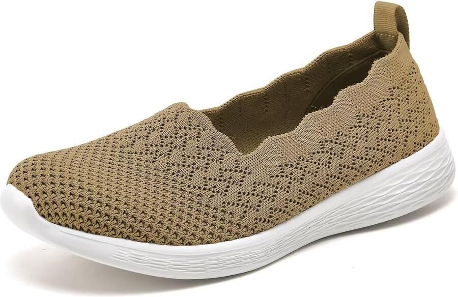 Vrouwen wandelschoenen Lichtgewicht Knit Slip op Mesh Comfortabele Barefoot Minimalistische Sneakers