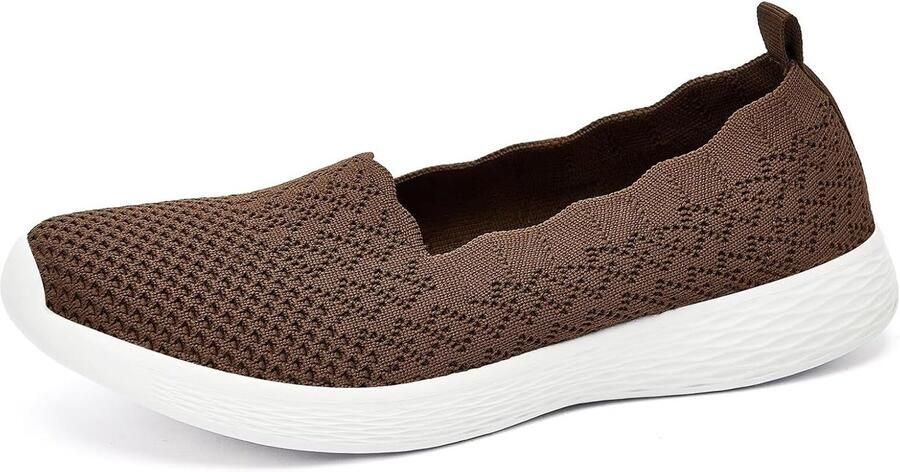 Vrouwen wandelschoenen Lichtgewicht Knit Slip op Mesh Comfortabele Barefoot Minimalistische Sneakers