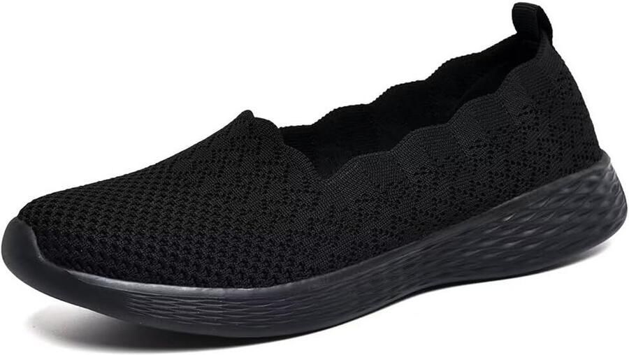 Vrouwen wandelschoenen lichtgewicht slip-on ademend mesh comfortabel