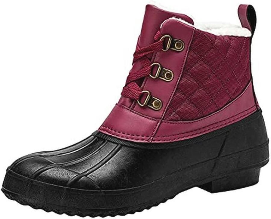 Vrouwen Winter Eend Laarzen Waterdichte Regenlaarzen voor Buiten Warme Sneeuwlaarzen