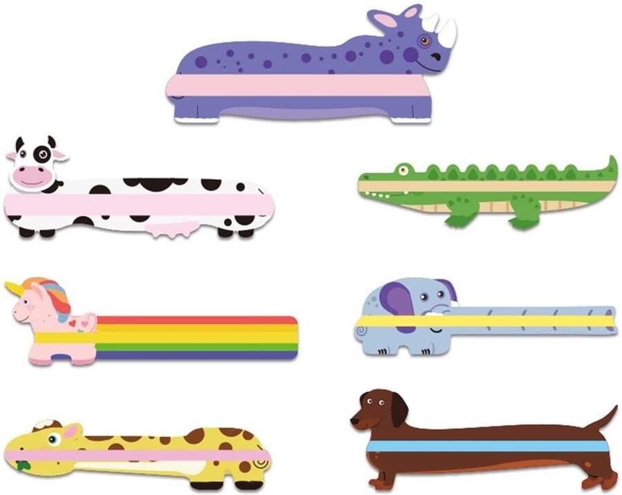 Vt s Dyslexie Overlay Heerser Kleurrijke Leeshulpmiddelen Hoogwaardige PVC Visuele Aids voor Kinderen Onderwijs Supply 7 Stuks