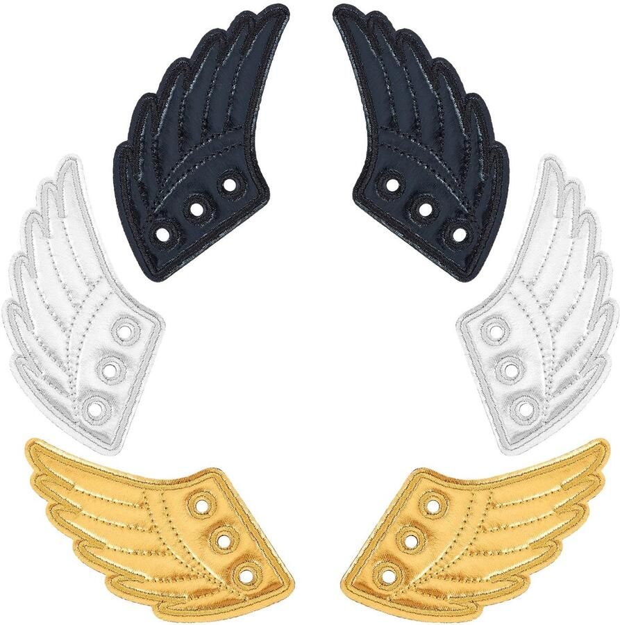 Vt s Schoenvleugels Accessoire Vleugel Decoratie Polyester Zwart Goud Zilver Schoen Accessoires Geschikt voor Sneakers Hardloopscho