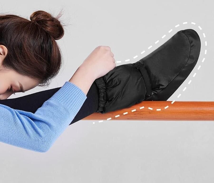 VVGoods Ballet Opwarmlaarzen voor Meisjes en Dames Verstelbare Elastische Schoenmond Ganzendonsvulling Oxford-stof Waterdicht EVA-zool Kampeertenten of Campers