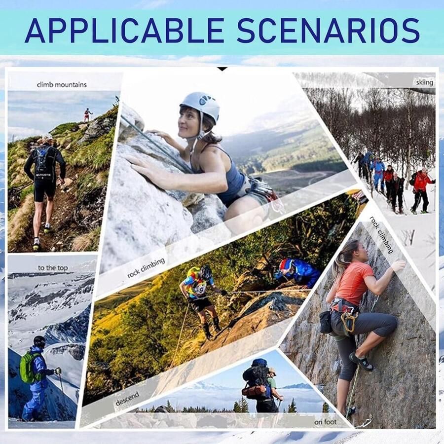 VVGoods IJssneeuwgrepen met stalen noppen voor winterstijgijzers antislip laarzen accessoire (40-43) Wandelen Joggen Klimmen