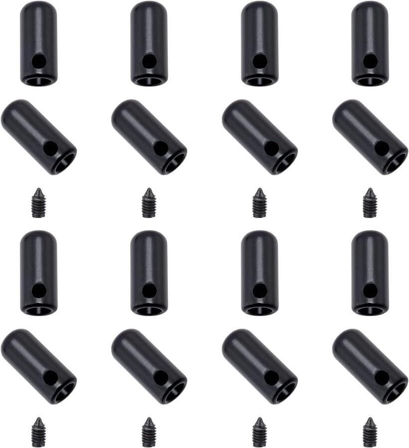 VVGoods Sets Laarzen met Schroeven Tips en Vervangende Hoofd Einde Zwart Sportschoenen Laarzen Sneakers Kleding Kantvoor Sportschoenen