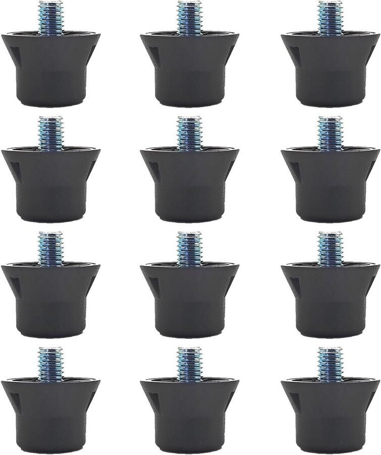 VVGoods Spikes voor sportschoenen: 12 stuks voor voetbal en rugby vervangende piramide spikes met hoge compatibiliteit en duurzaamheid