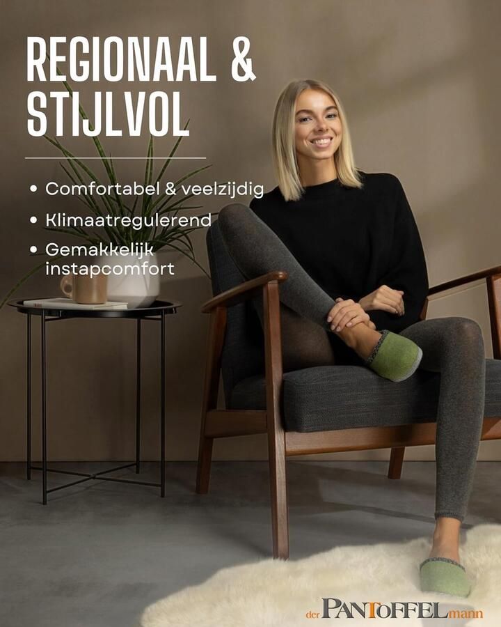Walk vilten pantoffel met vilten zool I Comfortabele vilten pantoffels in verschillende kleuren & maten I Warme ade de slippers vilt I pantoffels & met dikke vilten zool