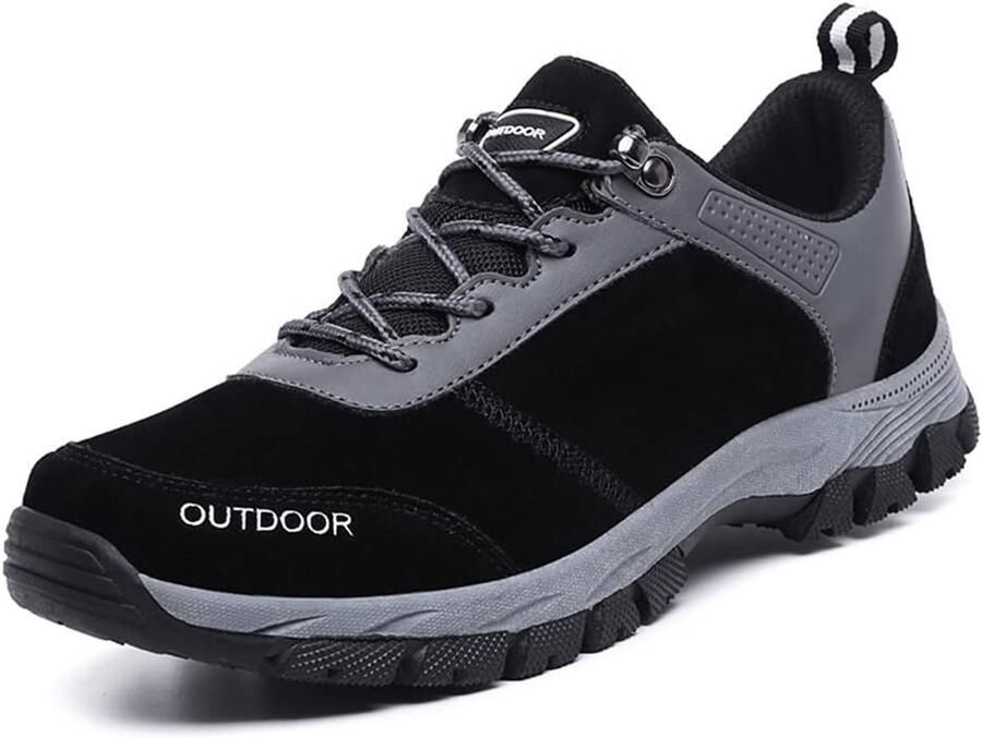 Wandel Schoenen Outdoor Trainers Trekking Backpacken Waterdicht Ademend Suede Enkel-Hoog Zwart