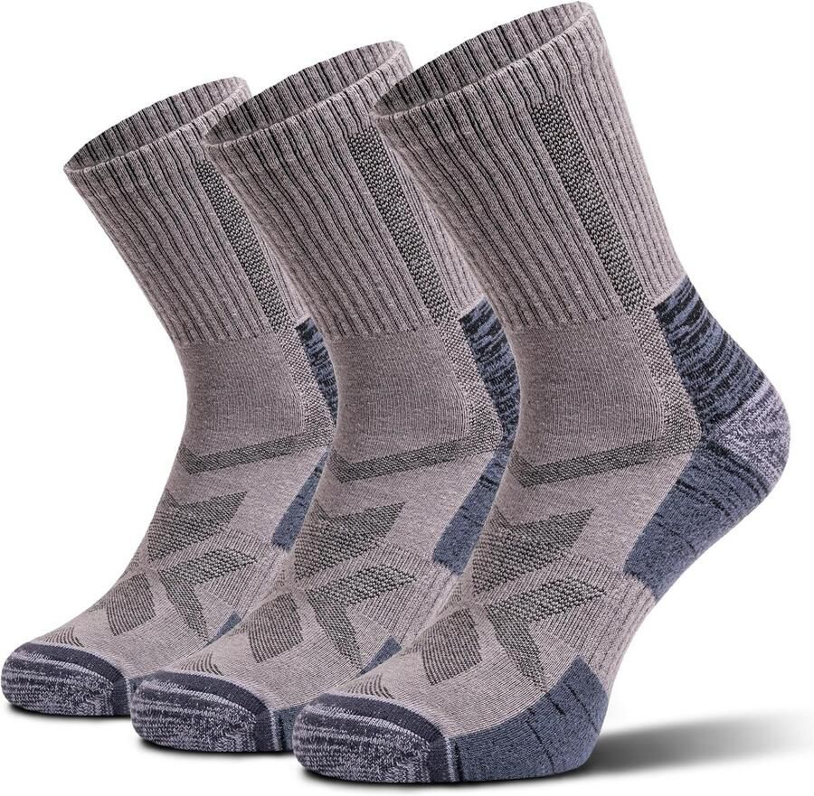 Wandelkousen Merino Wol 3 Paar Anti-Blaren Comfortabel en Ademend