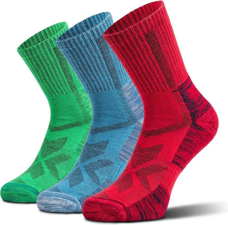 Wandelkousen Merino Wol 3 Paar Anti-Blaren Wandelsokken Uniseks voor en