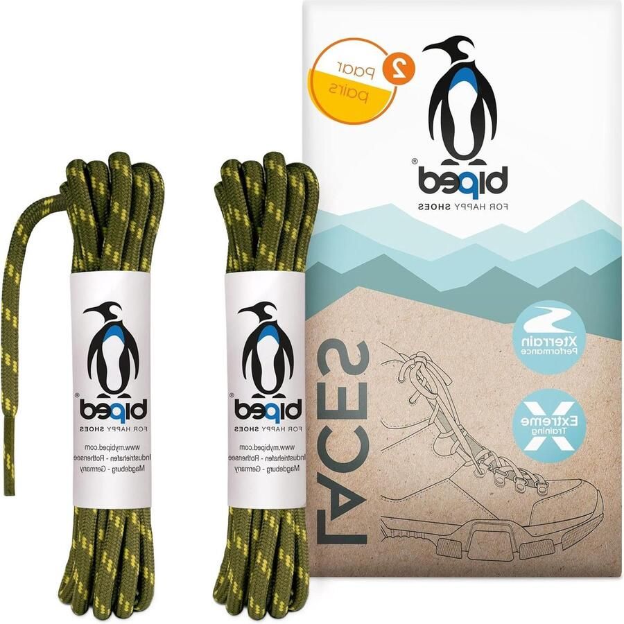 Wandelschoen Veters Stevige Veters Outdoor Activiteiten Scheurvast Polyester Legergroen Geel