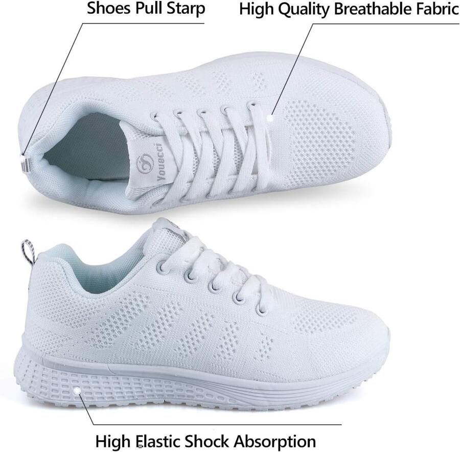 Wandelschoenen dames 40 5 EU lichte mesh sneakers ademend en comfortabel ideaal voor dagelijks gebruik ShopVlot