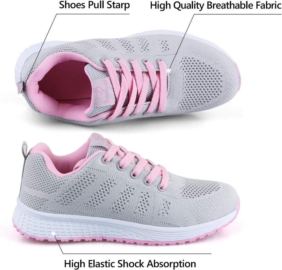 Wandelschoenen dames 41 EU lichtgewicht ademend mesh perfect voor sport en wandelen ShopVlot
