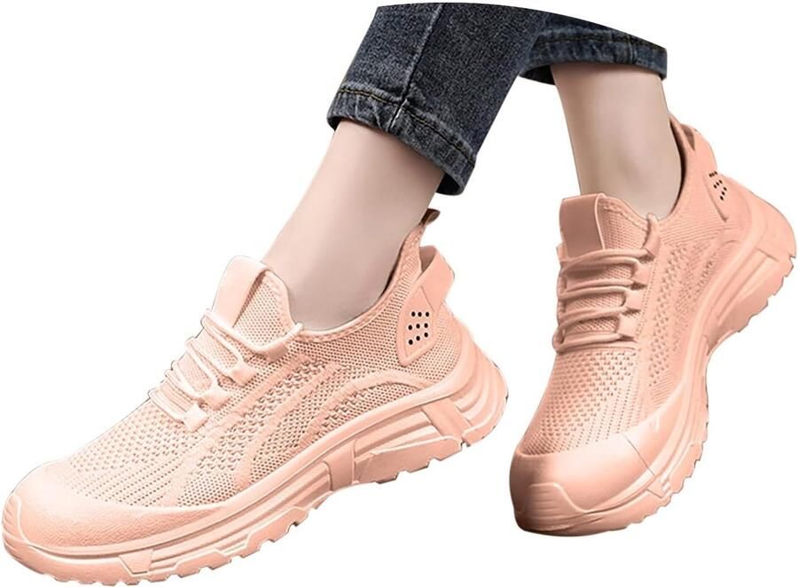 Wandelschoenen Mesh Ademend Boog Ondersteuning Antislip Outdoor Wandelen Orthopedische Schoenen Lichtgewicht Zachte Zool Kussen Comfort Casual Trainers Kantoor Dagelijks Sport Dames