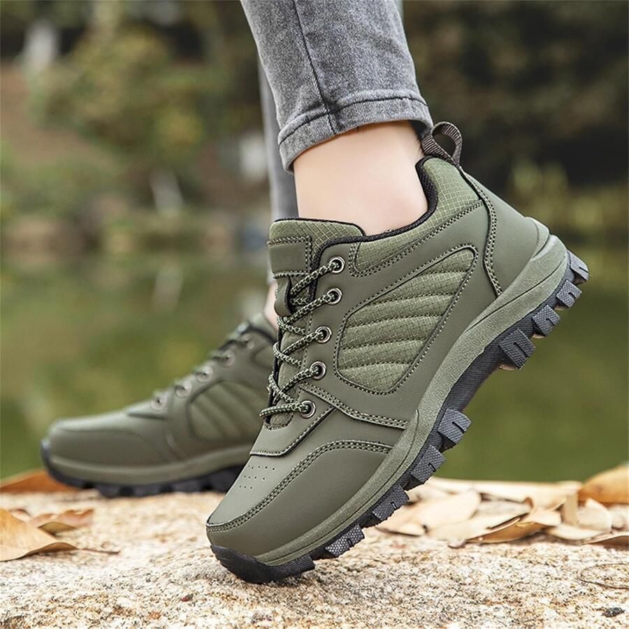 Wandelschoenen voor dames licht waterdicht schoenen dames sneakers leer trekkingschoenen antislip trailschoenen slijtvast outdoorschoenen mode sportschoenen plateau vrijetijdsschoenen