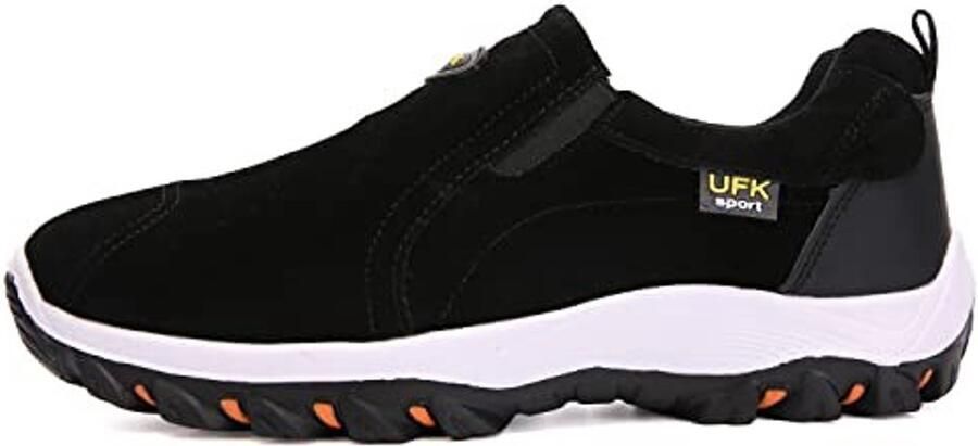 Wandelschoenen voor heren Lichtgewicht en slipvast Zwart