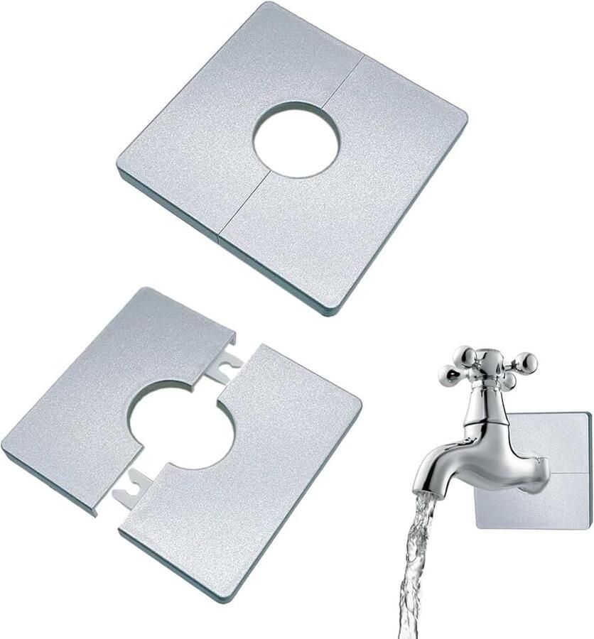 Wandflens rozetten afdekking verwarmingsbuis rozetplaat afdekrozet ABS-materiaal duurzaamheid geschikt voor waterleidingen gasleidingen radiatoren zilver 26 mm 2 stuks
