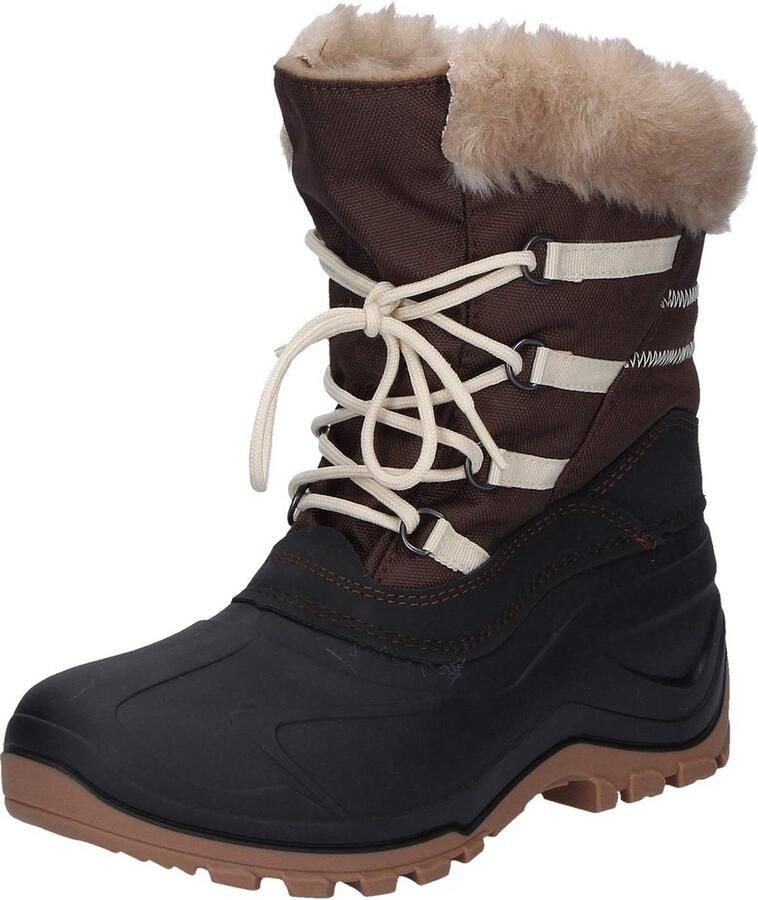 Warm Gevoerde Kinderlaarzen Evelin met Vetersluiting Waterafstotend en Antislip