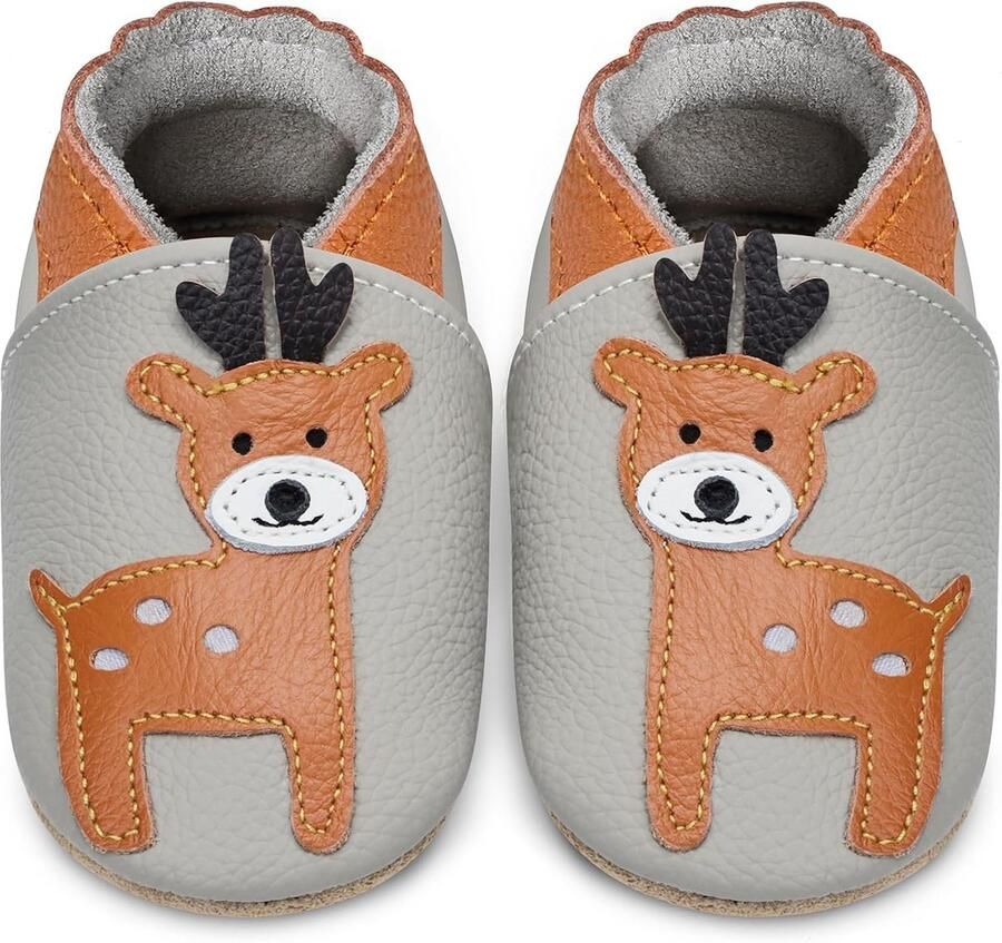 Warm gevoerde leren kinderschoenen voor en