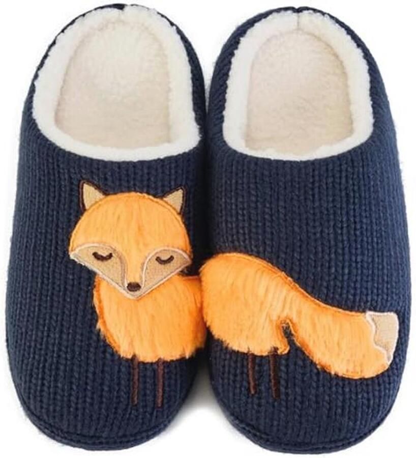 Warm Pluche Huis Slippers voor Dames met Dier Print