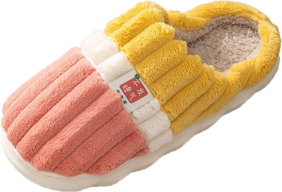 Warm pluche huisslippers en zachte binnen- en badslippers met antislipzool
