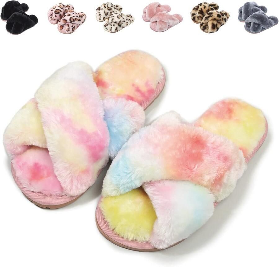 Warm Plush Slippers voor Vrouwen en Meisjes Zachte Comfortabele Anti-Slip Slippers