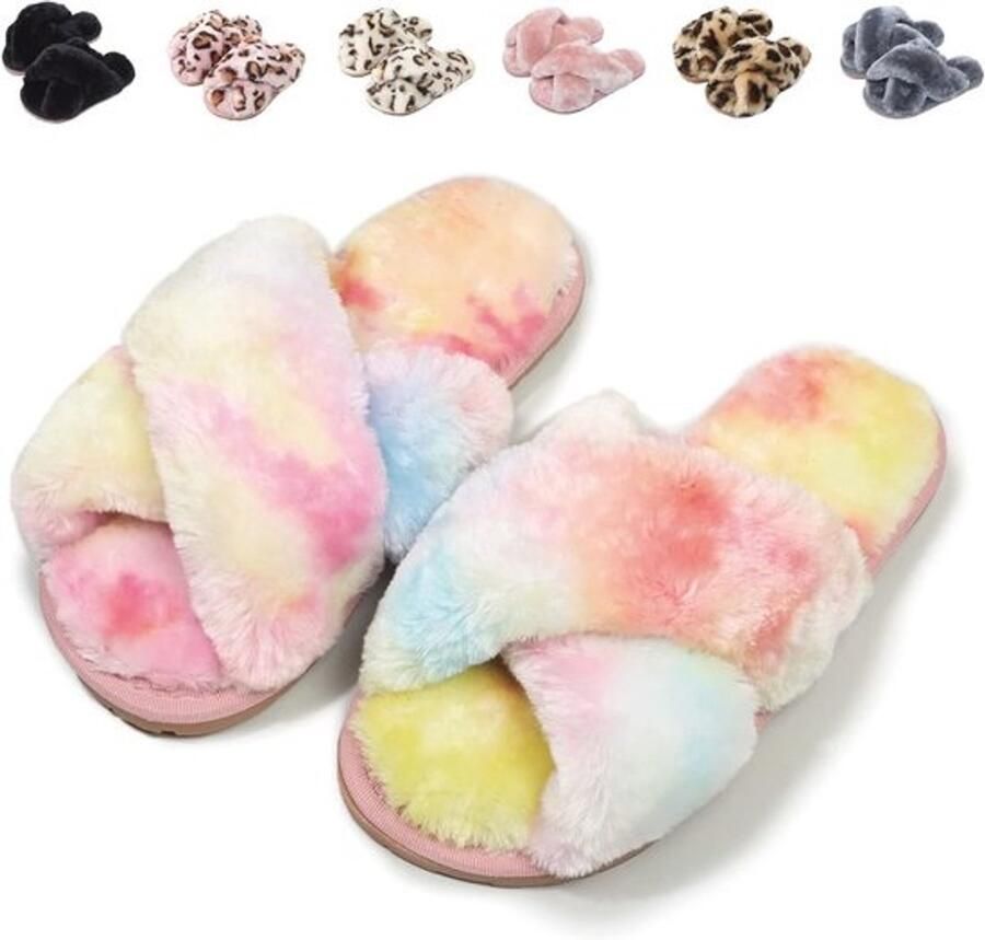 Warm Plush Slippers voor Vrouwen en Meisjes Zachte Comfortabele Anti-Slip