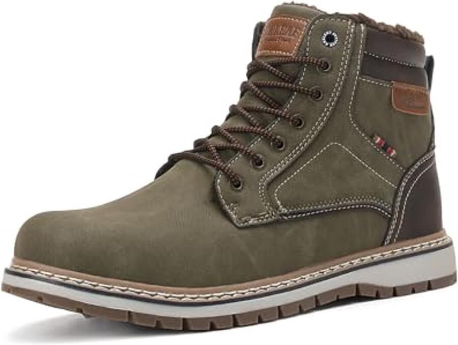 Warm voorraad heren winterschoenen voor de winter Gevoerde snowboots met antislip zool
