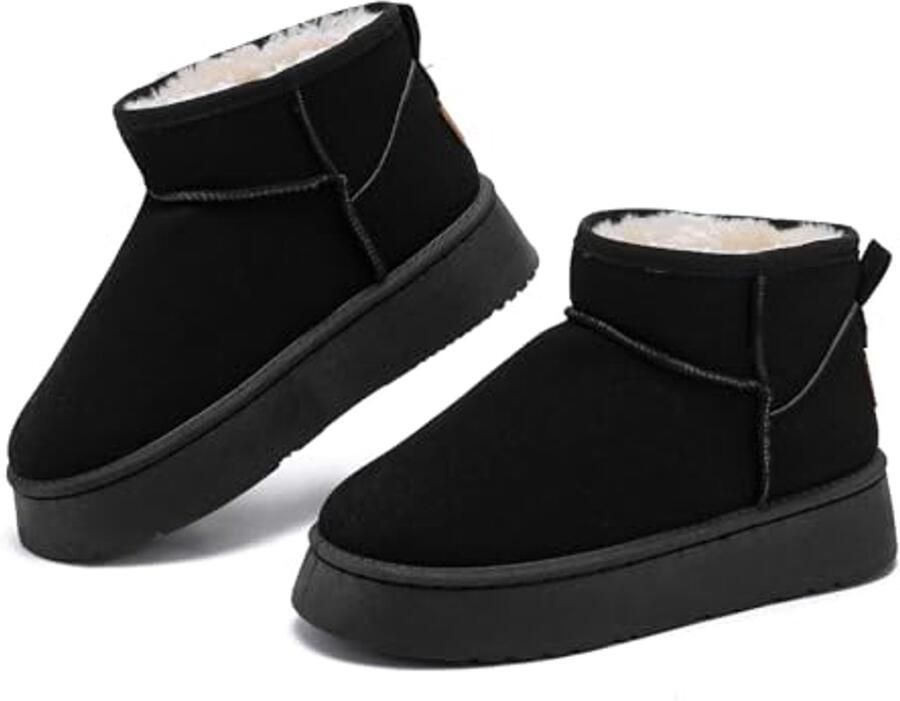 Comfortabele Dames Sneeuwlaarzen Warme Winterboots met Faux Fur Antislip en Duurzaam Design voor Buiten