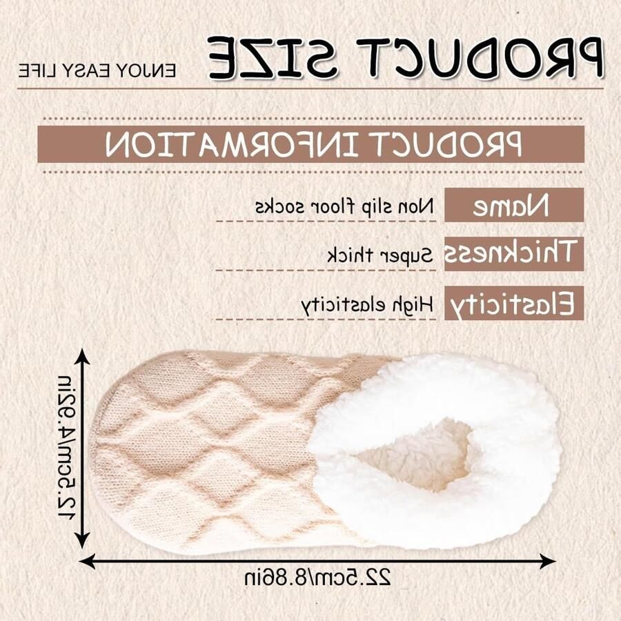 Winterse non-slip slippers voor en met warme fleece sokken voor optimaal comfort