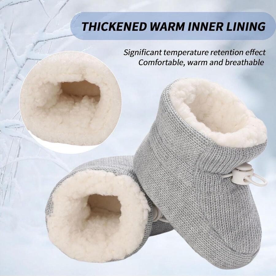 Warme babyschoenen winter antislip verstelbare sneeuwschoenen loopschoenen gevoerde thermische fleece kruipschoenen pantoffels winterlaarzen