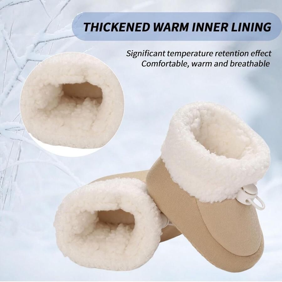 Warme babyschoenen winter antislip verstelbare sneeuwschoenen loopschoenen gevoerde thermische fleece kruipschoenen pantoffels winterlaarzen