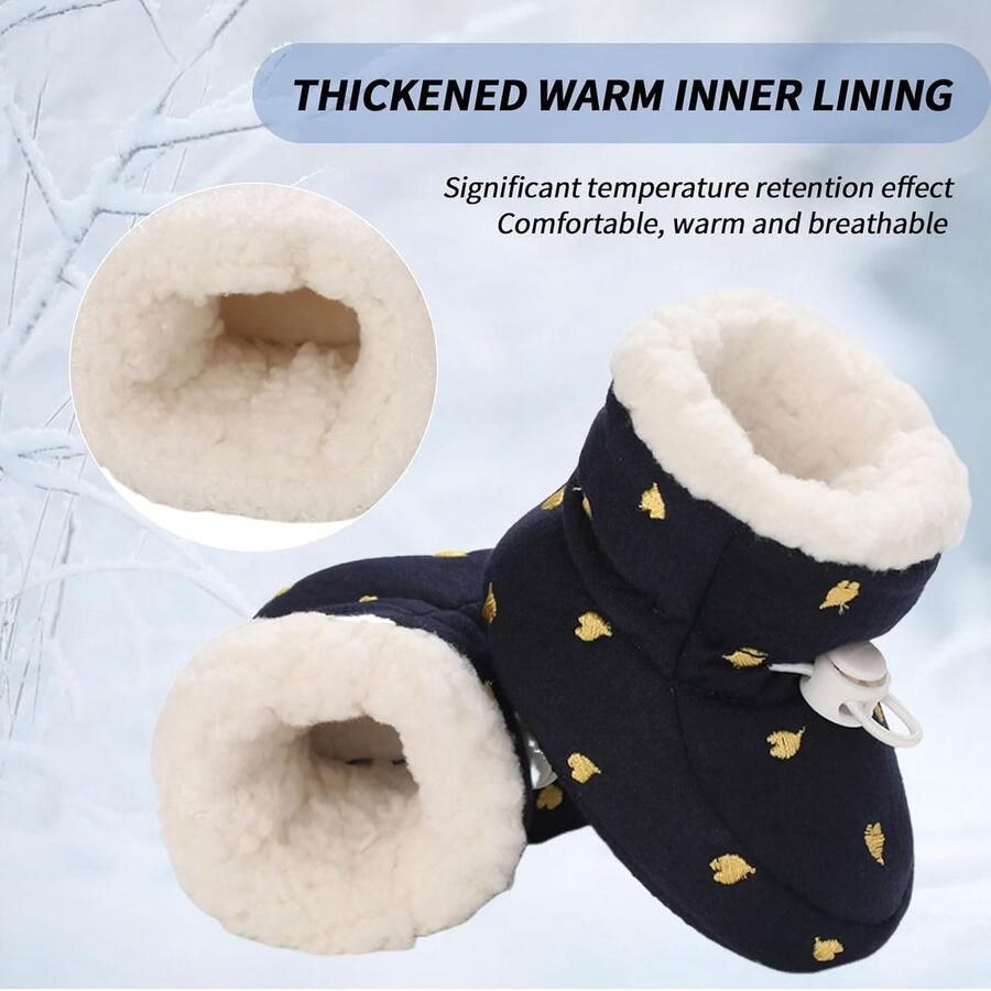 Warme babyschoenen winter antislip verstelbare sneeuwschoenen loopschoenen gevoerde thermische fleece kruipschoenen pantoffels winterlaarzen