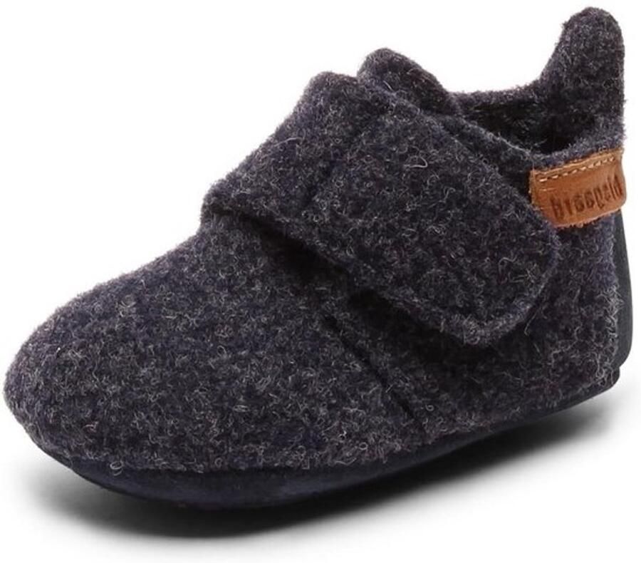 Warme Binnenschoenen Kinderen Pantoffels met Klittenband en Rubberzool