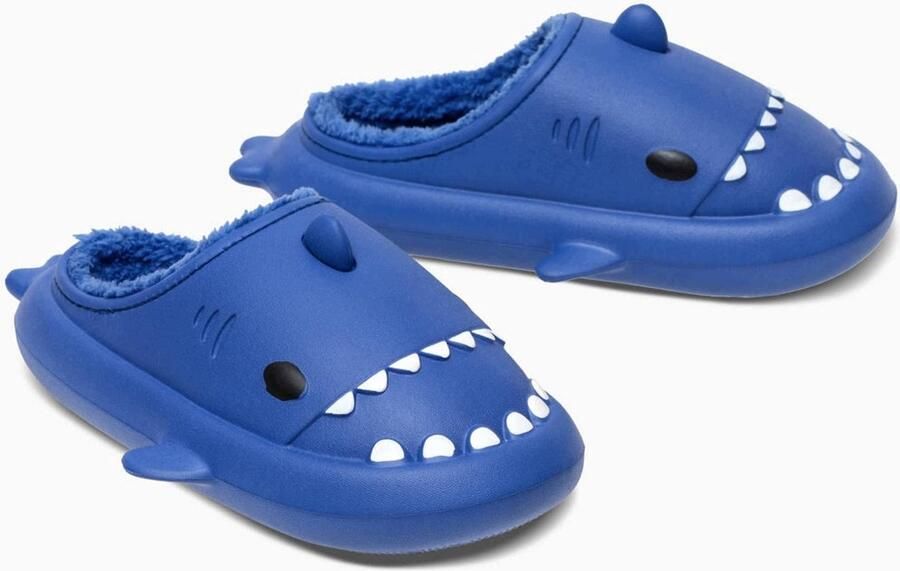Warme Blauwe Haai Pantoffels