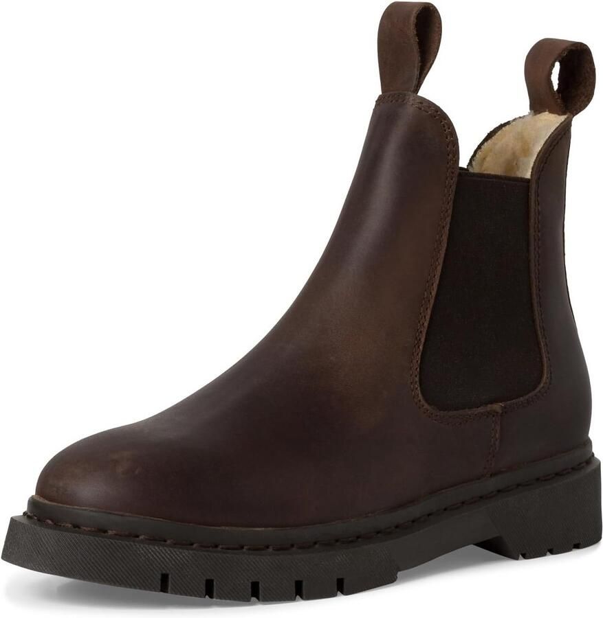 Warme Dames Enkellaarzen met Leren Bovenwerk en Comfortabele Voering