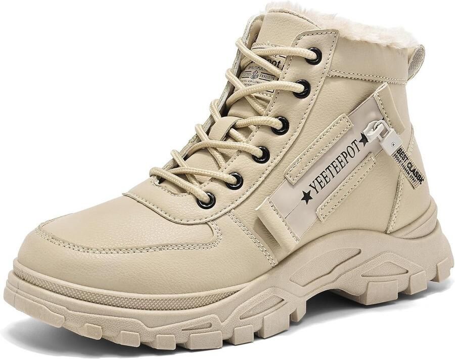 Warme Dames Snowboots met Bontvoering Antislip Enkelhoge Winterschoenen