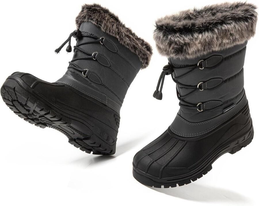 Warme Dames Laarzen met Antislipzool Gevoerde Winterlaarzen voor Comfort